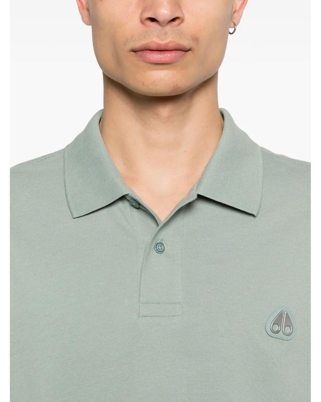 Polo Everett Con Logo Moose Knuckles de hombre de color Green