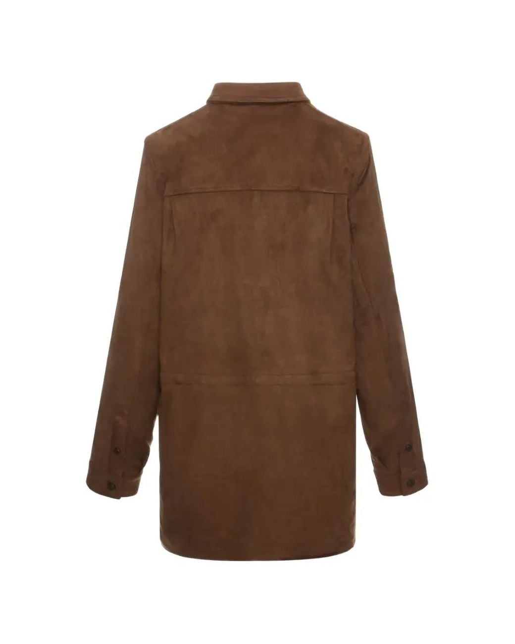 Urbancode Brown Buttoned Parka Camoscio