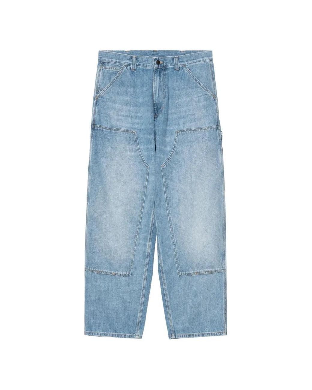 Carhartt Blue Denim Cotton Jeans for men