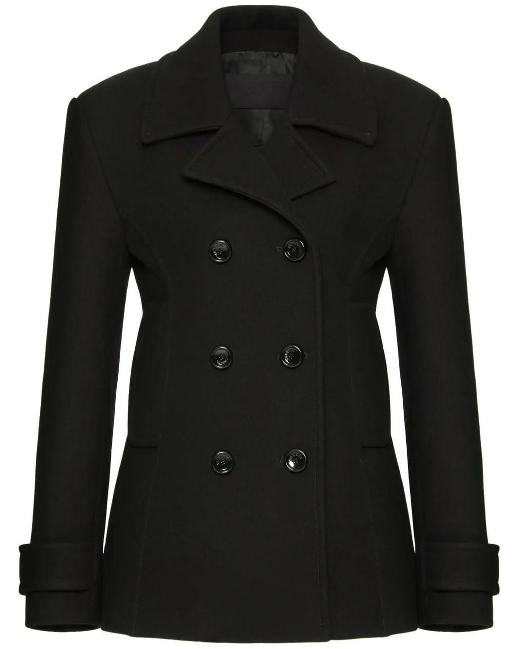 Valentino Garavani Black Compact Pea Coat