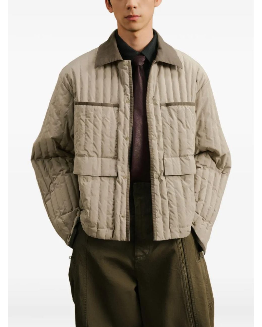 CROQUIS Natural Quilted Goose-Down Jacket for men