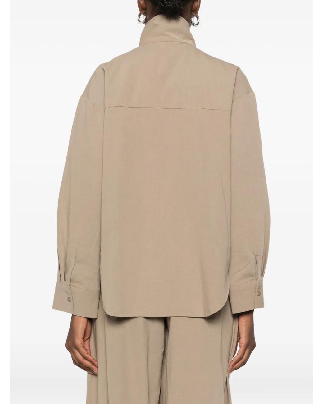 Source Unknown Natural Giacca Ruched Shirt