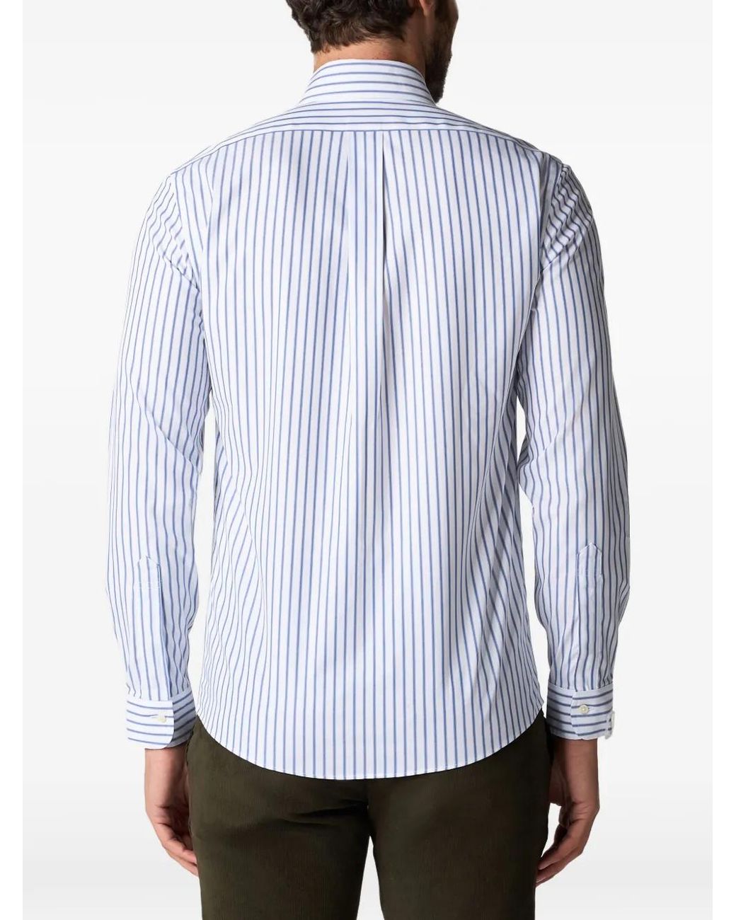 Brooks Brothers White Striped Button-Down Shirt for men