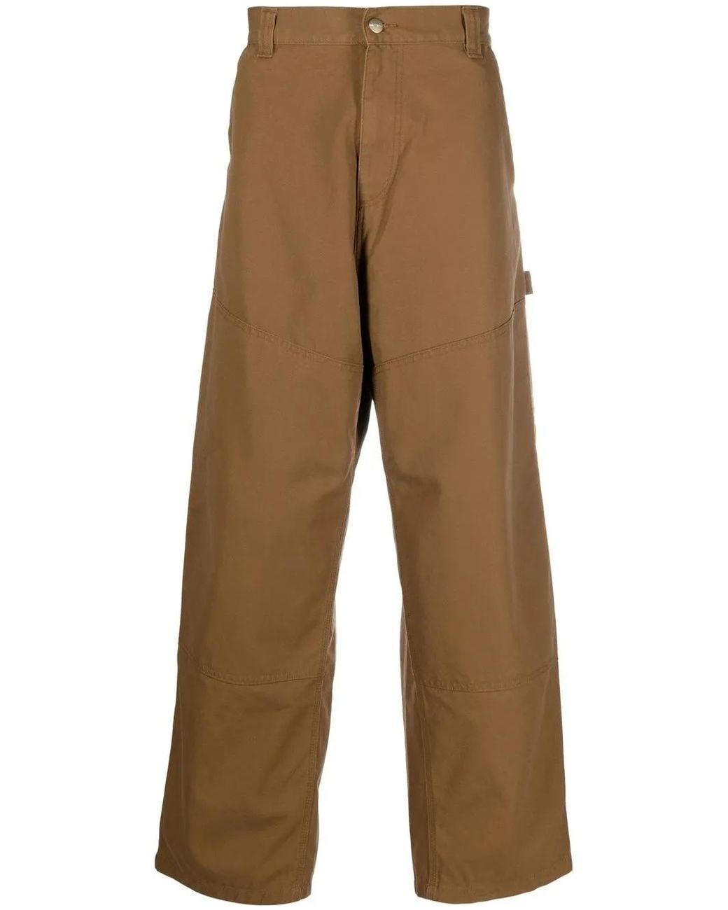 Carhartt Brown Wide Panel Cotton Trousers for men