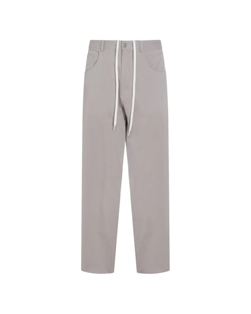 MM6 by Maison Margiela Gray Drawstring Trousers for men
