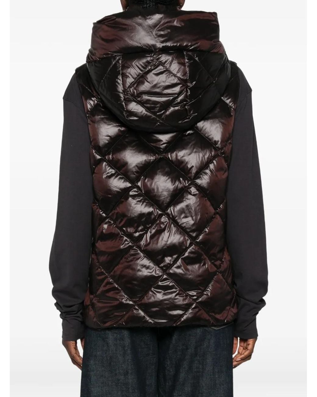 Max Mara Black Tropico Quilted Hooded Gilet
