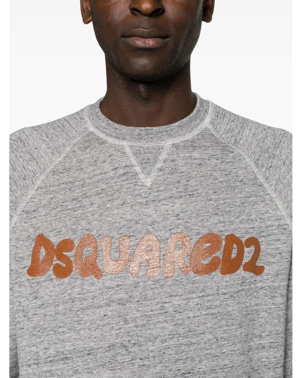 DSquared² Gray Cool Logo-Print Sweatshirt for men