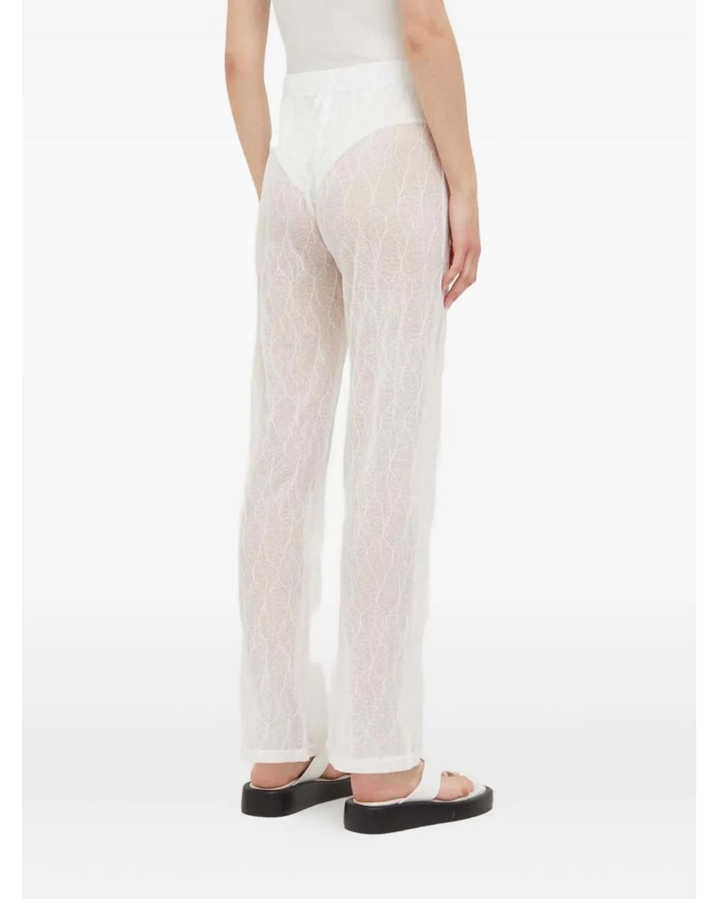 Résumé White Patterned Trousers