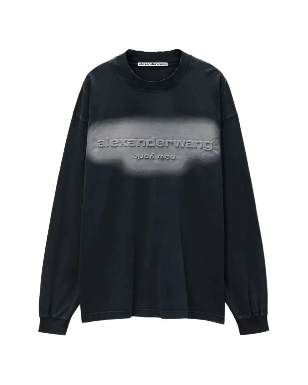 Alexander Wang Blue Long-Sleeve Logo T-Shirt