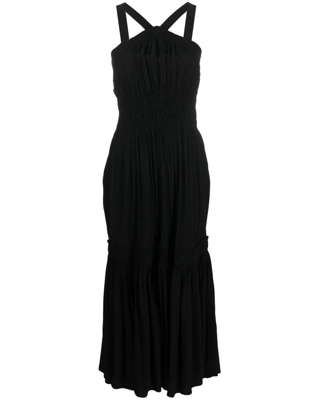 Proenza Schouler Black Gathered-detail Halter-neck Dress