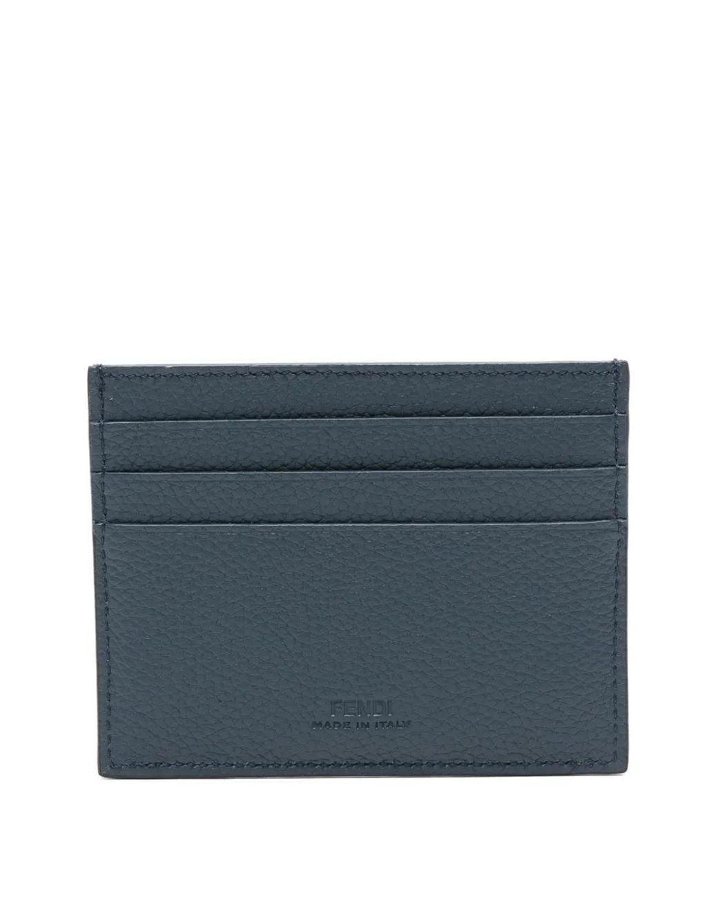 Fendi Blue Mini Card Case for men