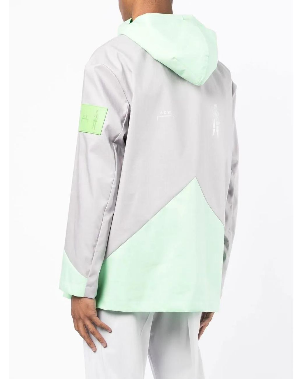 A_COLD_WALL* Green Geometric Panelled Windbreaker for men