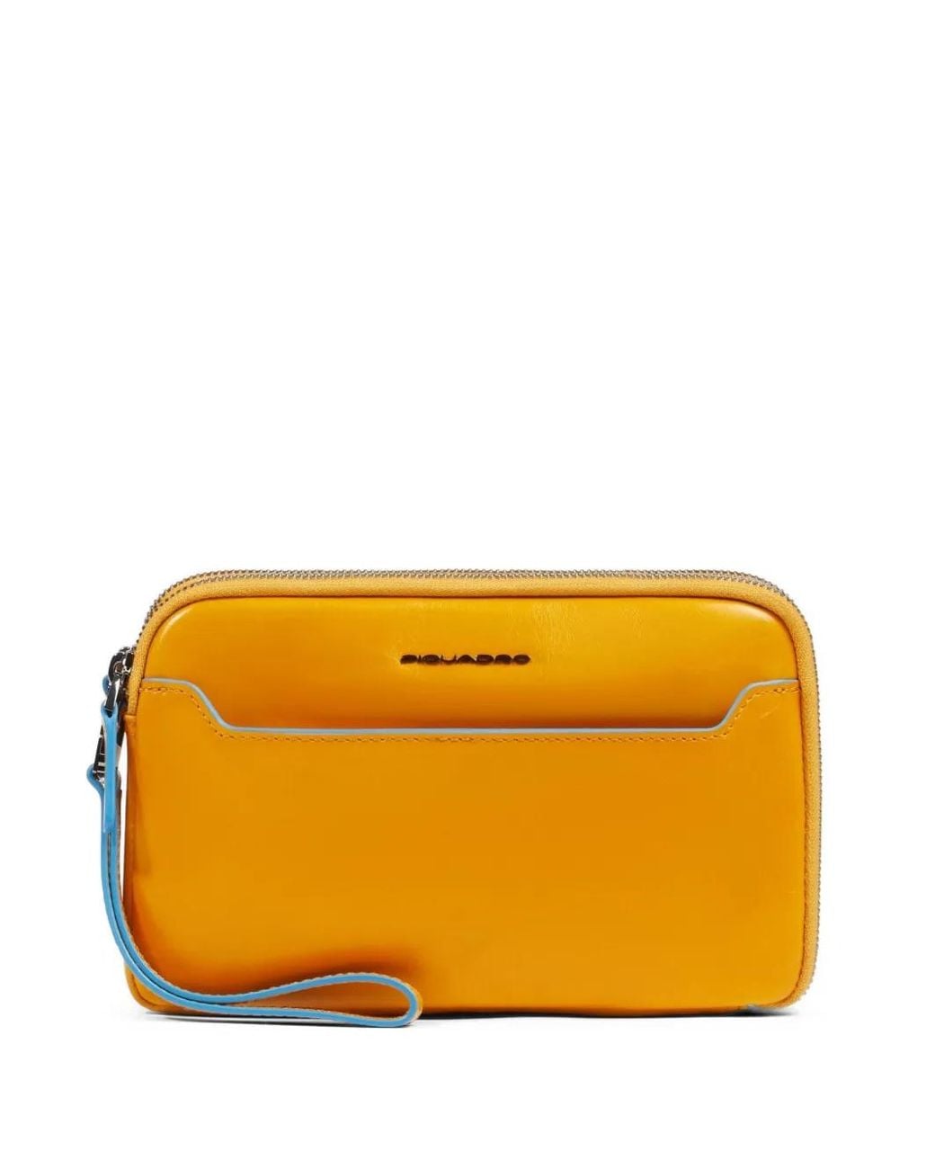 Piquadro Orange Wrist-Strap Clutch