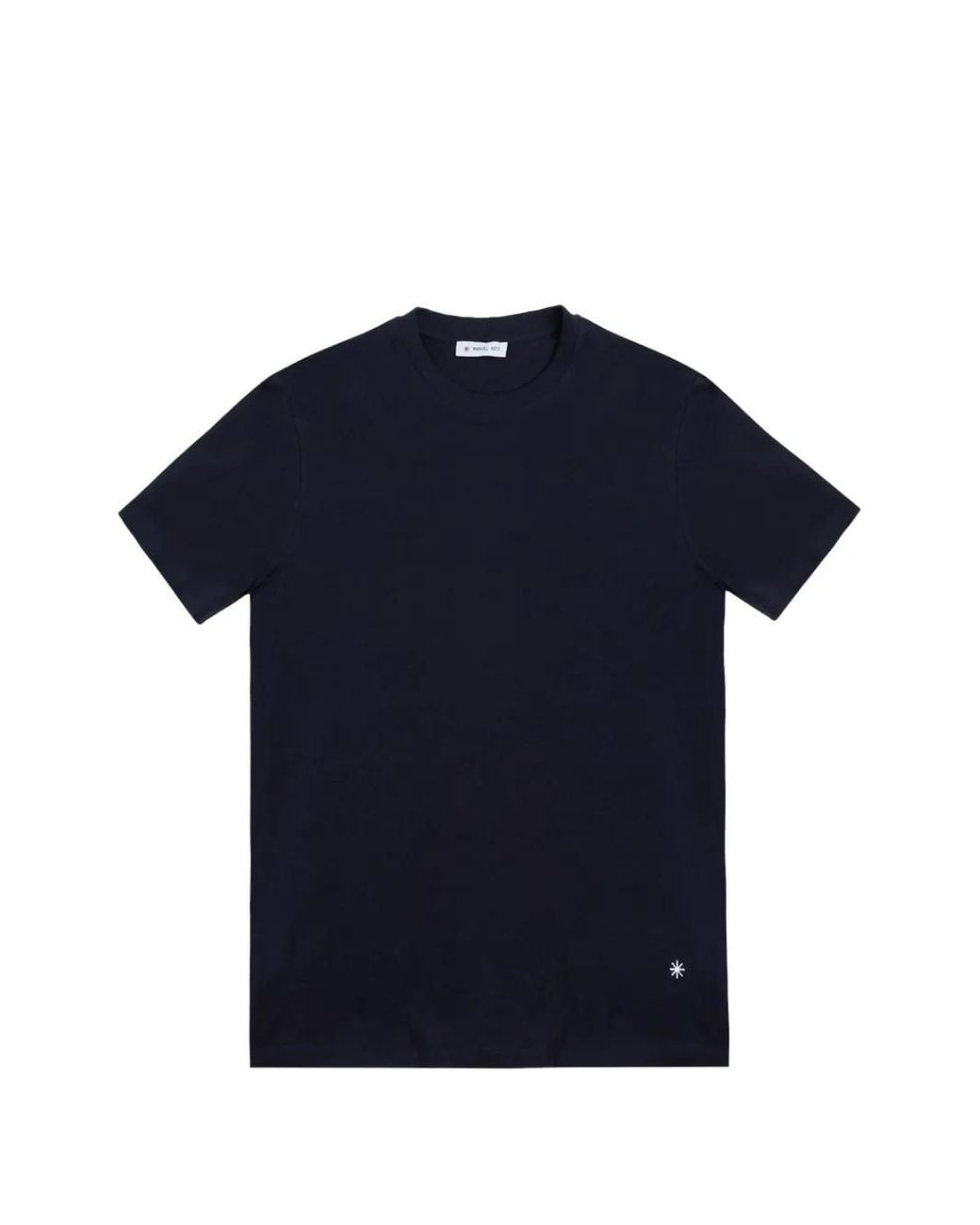 Manuel Ritz Blue Logo-Embroidered T-Shirt for men