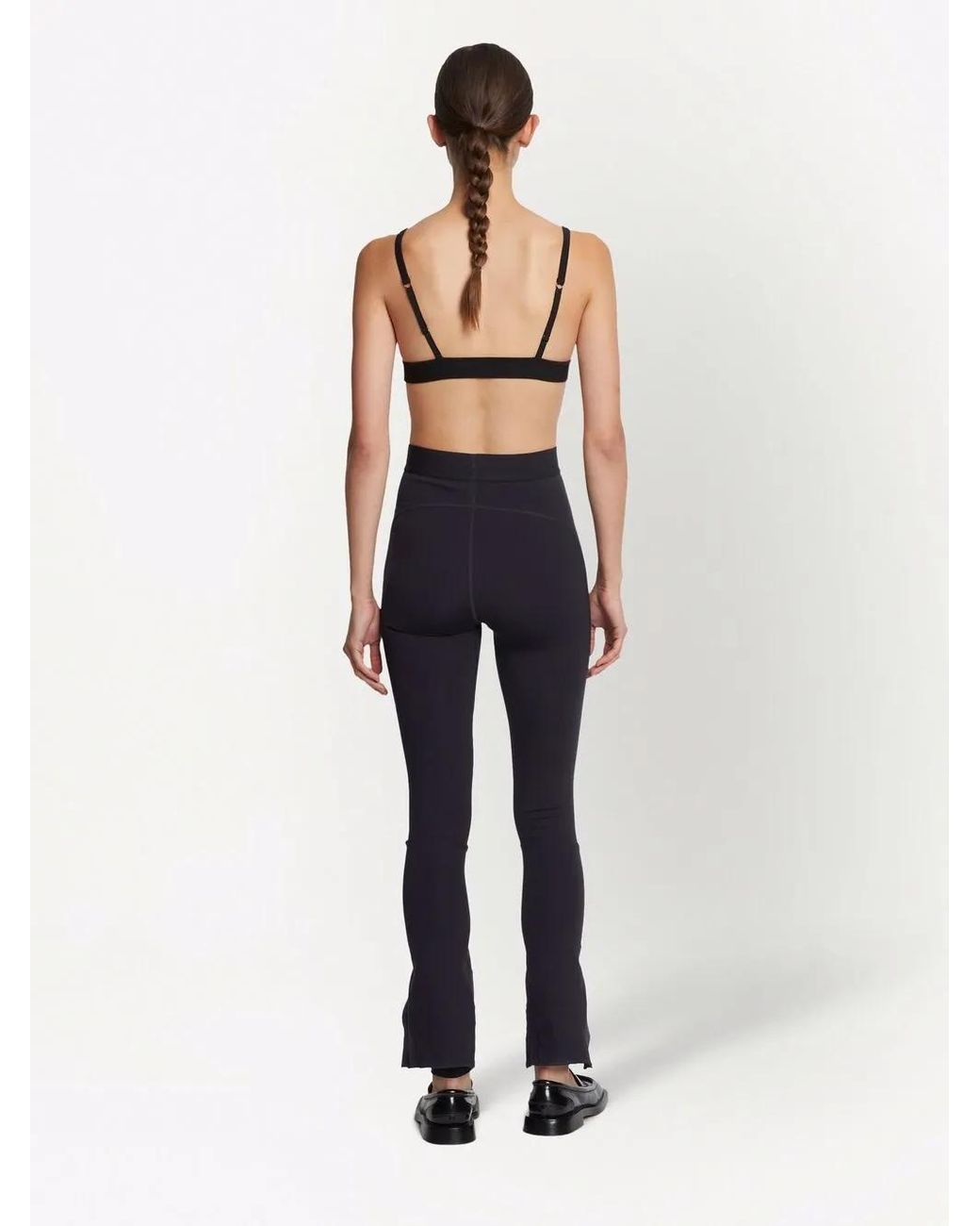 Proenza Schouler Blue Split-Cuffs Leggings