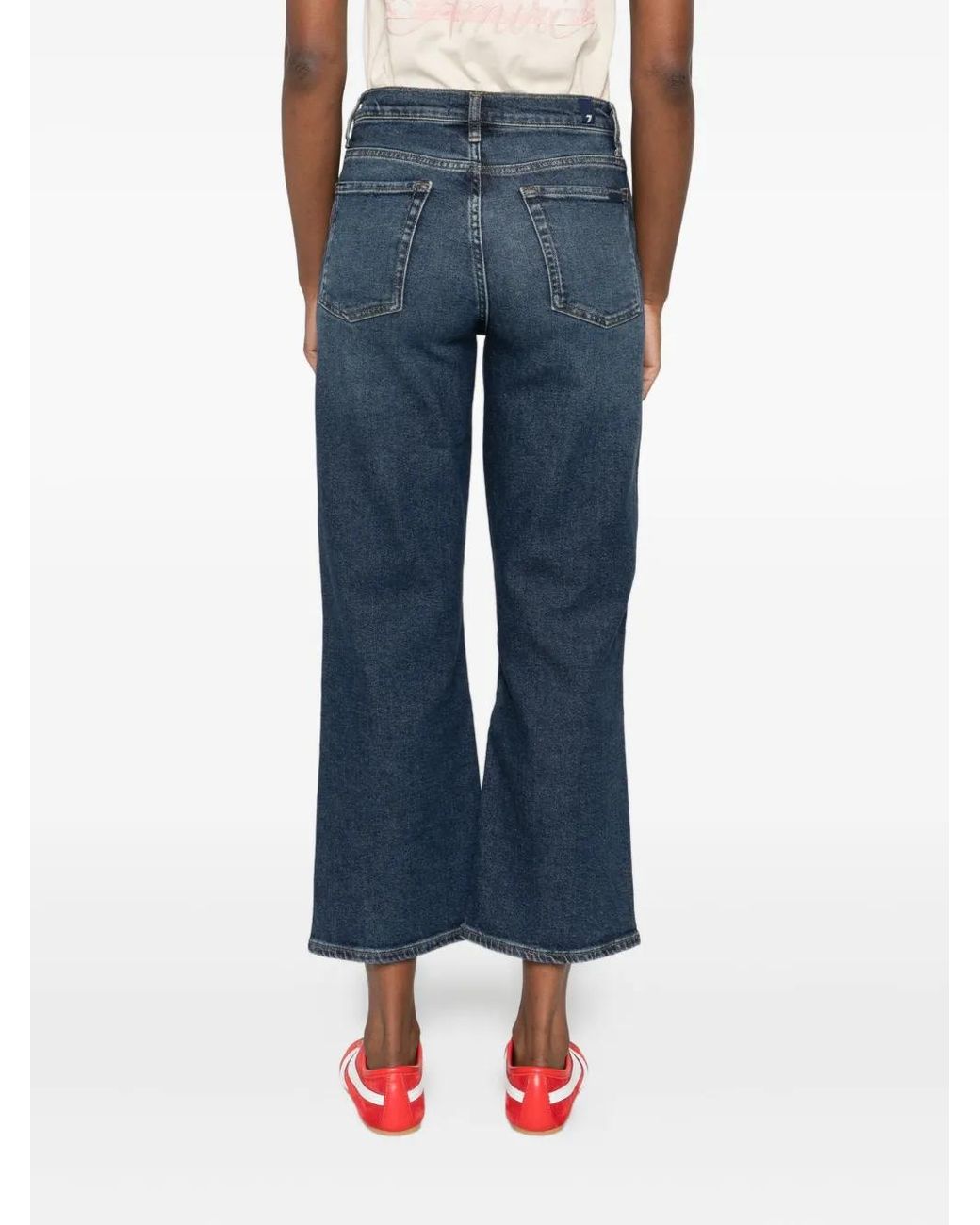 7 For All Mankind Blue Pocket-Detail Jeans