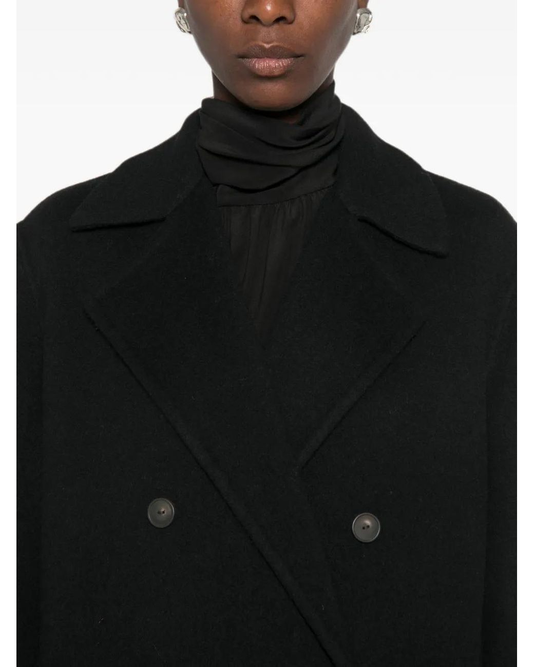 Vince Black Manteau À Boutonnière Croisée