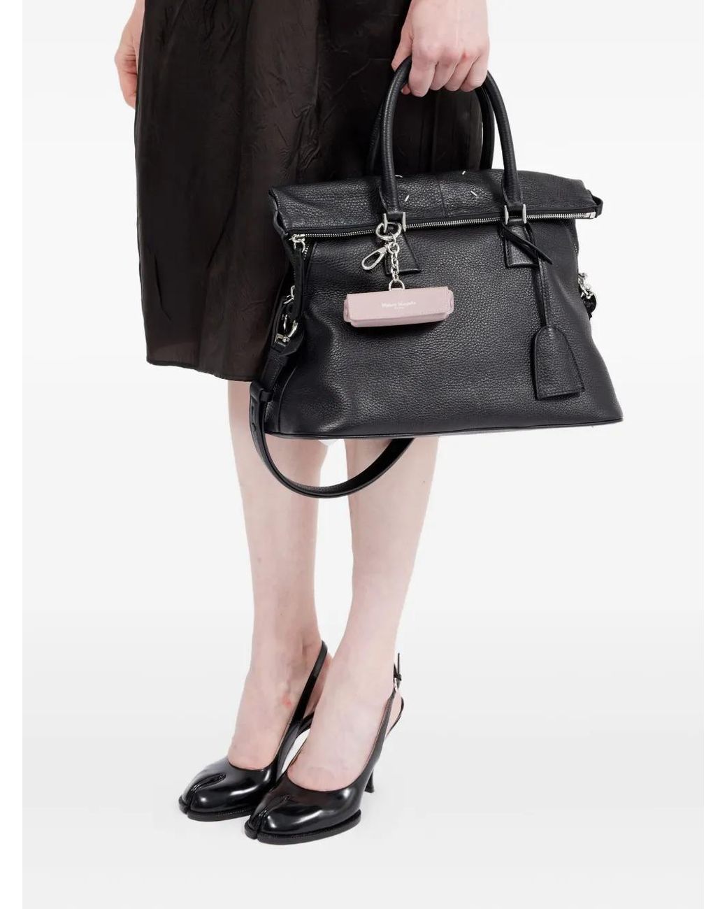 Maison Margiela Gray Leather Lipstick Holder Charm
