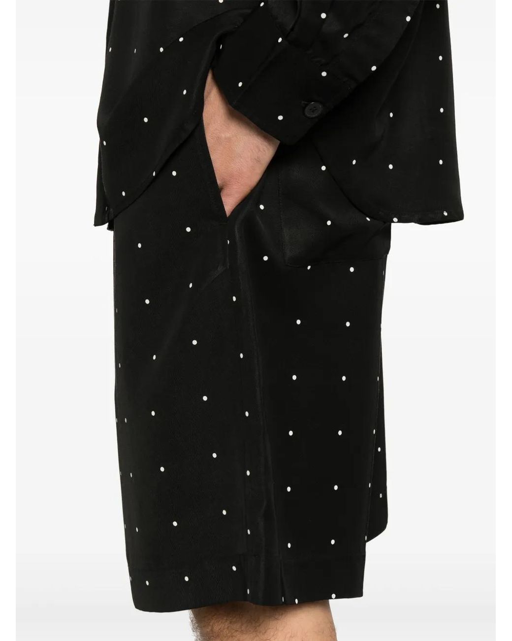 Rohe Black Polka-Dot Shorts for men