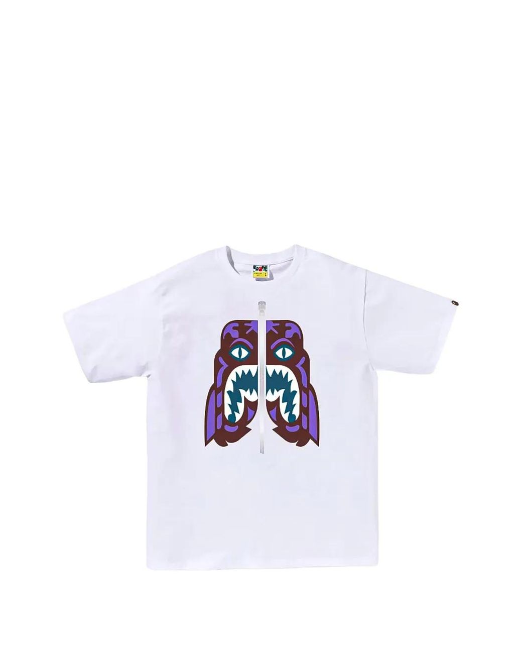 A Bathing Ape White T-Shirt À Imprimé Colors Tiger for men