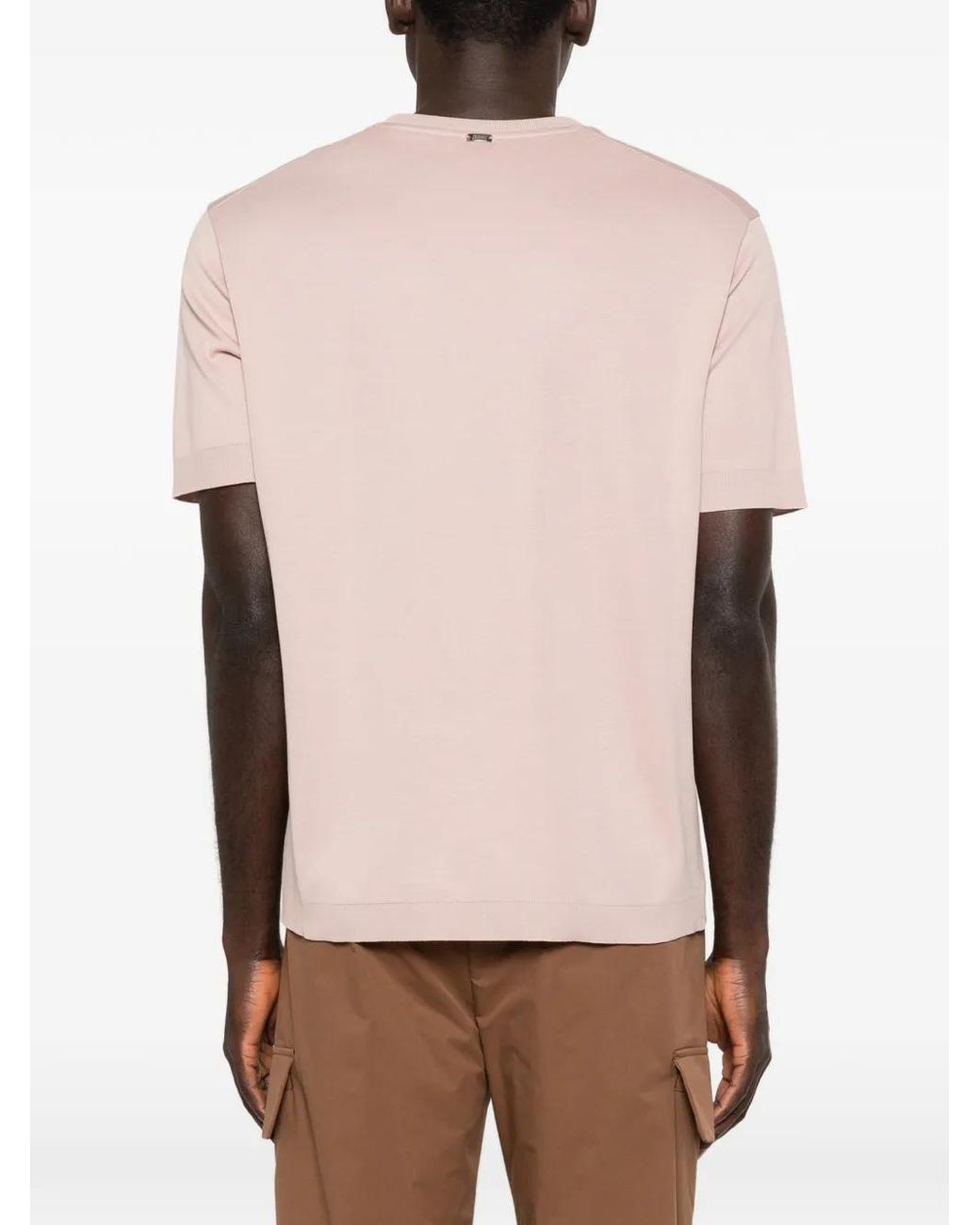 Herno Pink T-Shirt Bordi Continui for men