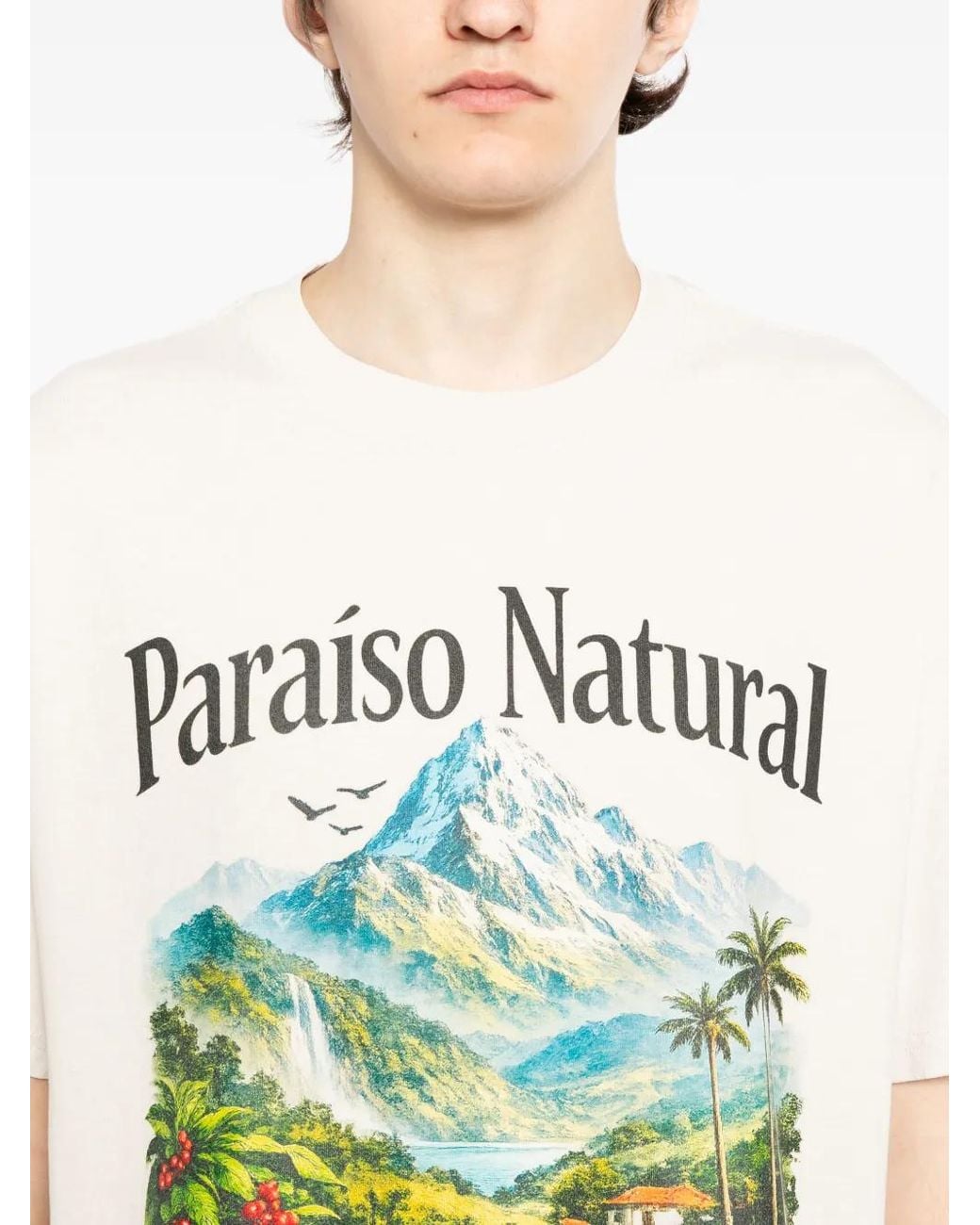 Melt Blue Graphic-Print T-Shirt for men