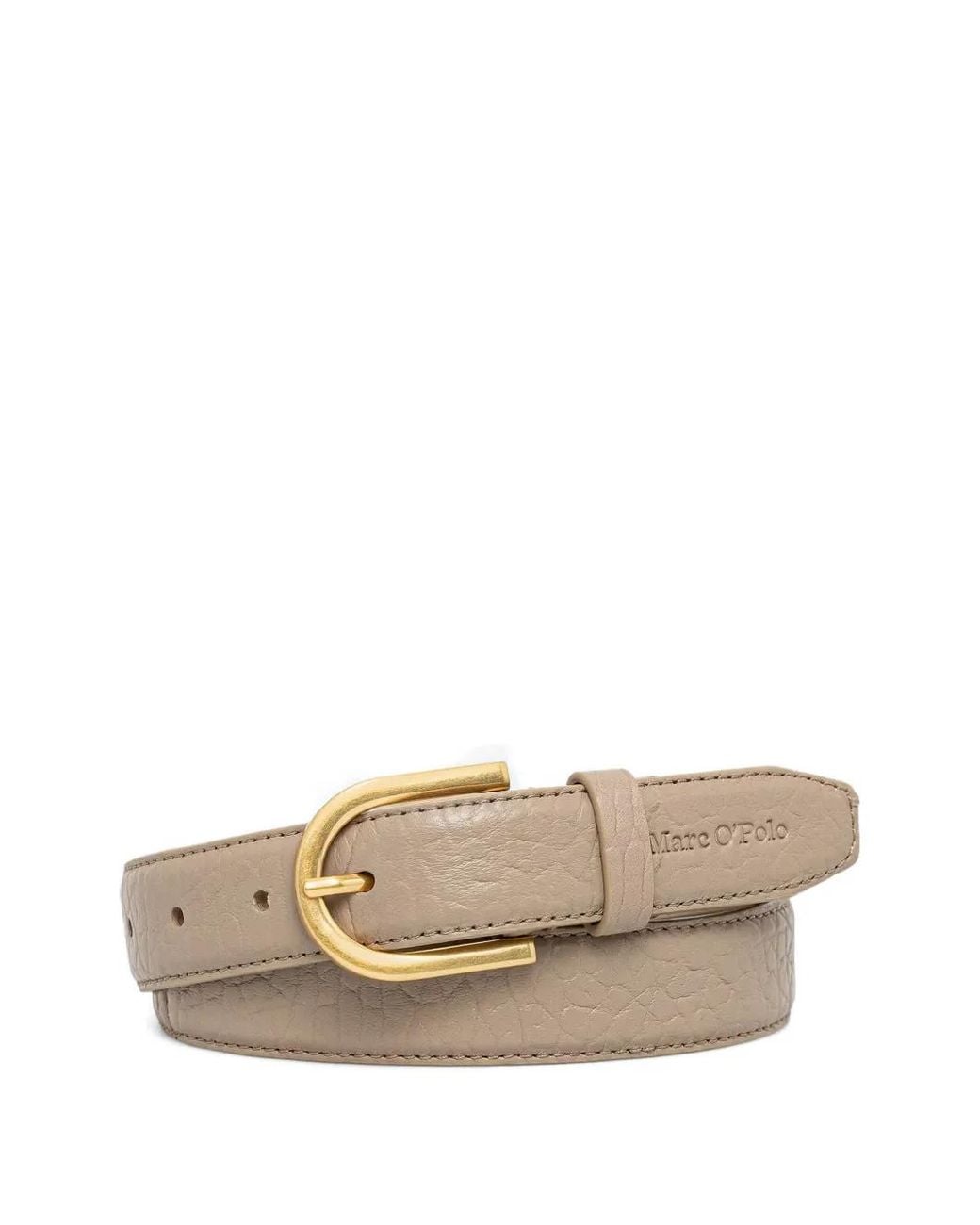 Marc O' Polo Natural Grained-Leather Buckle Belt