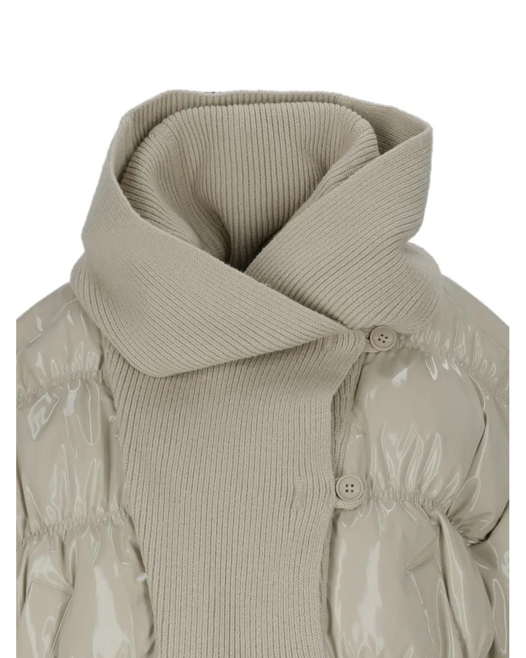 DIESEL Natural Ribbed-Knit Quilted Jacket