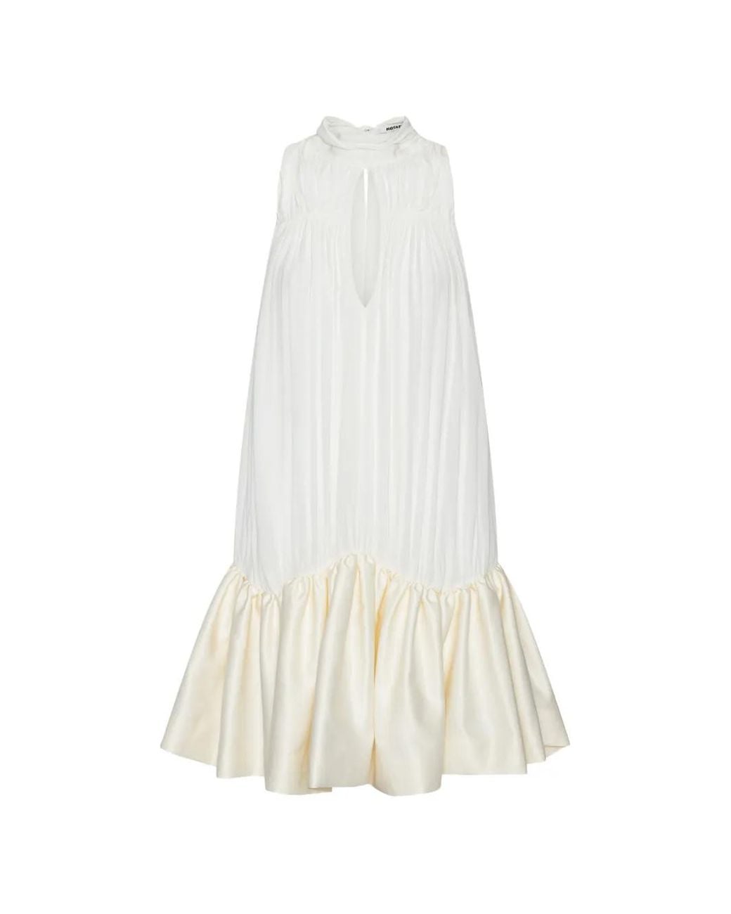 ROTATE BIRGER CHRISTENSEN White Gathered Mini Dress