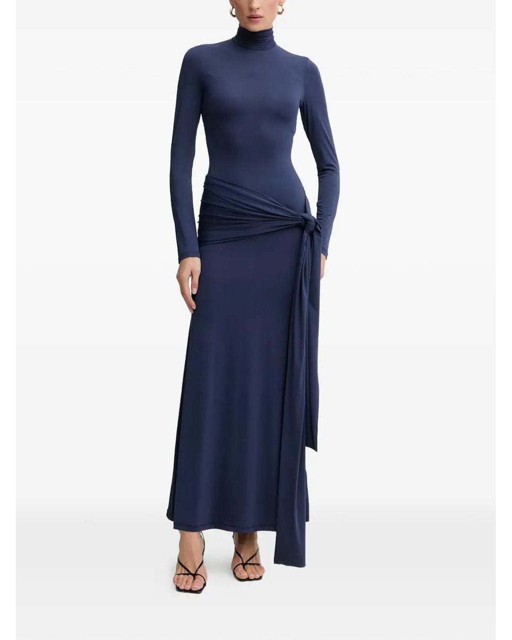 Long Sleeve Maxi Dress Bardot Zip Front Dress Bardot Alix Tie-Front Maxi  Dress In Blue