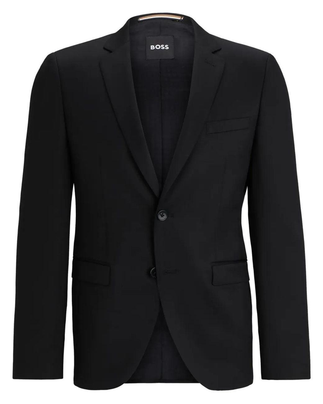 Boss Black Virgin-Wool Single-Breasted Blazer for men