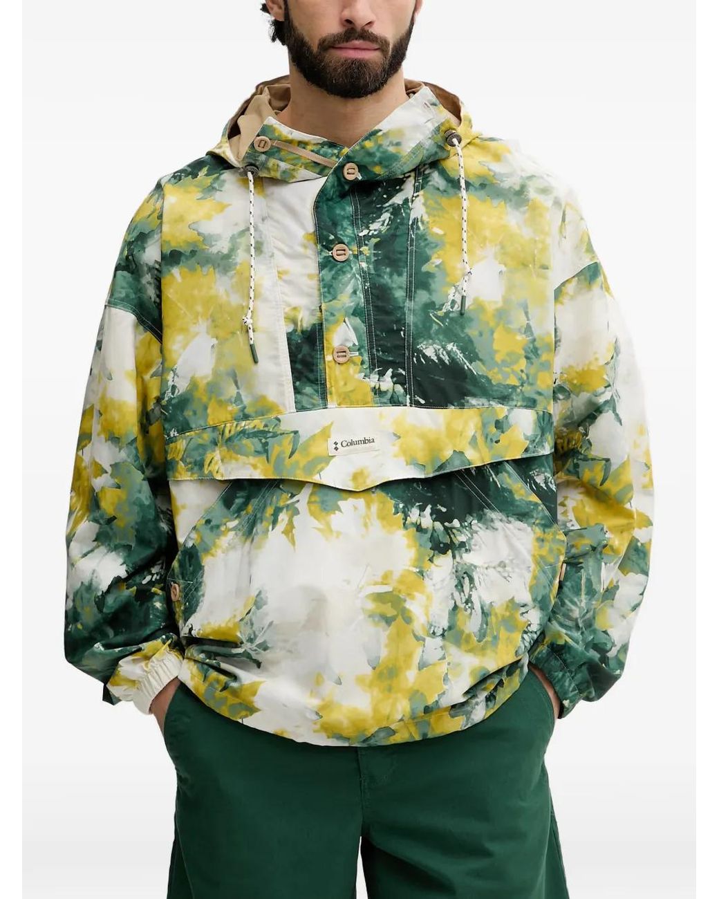 Columbia Green Acker Rock Tie-Dye Hooded Jacket for men