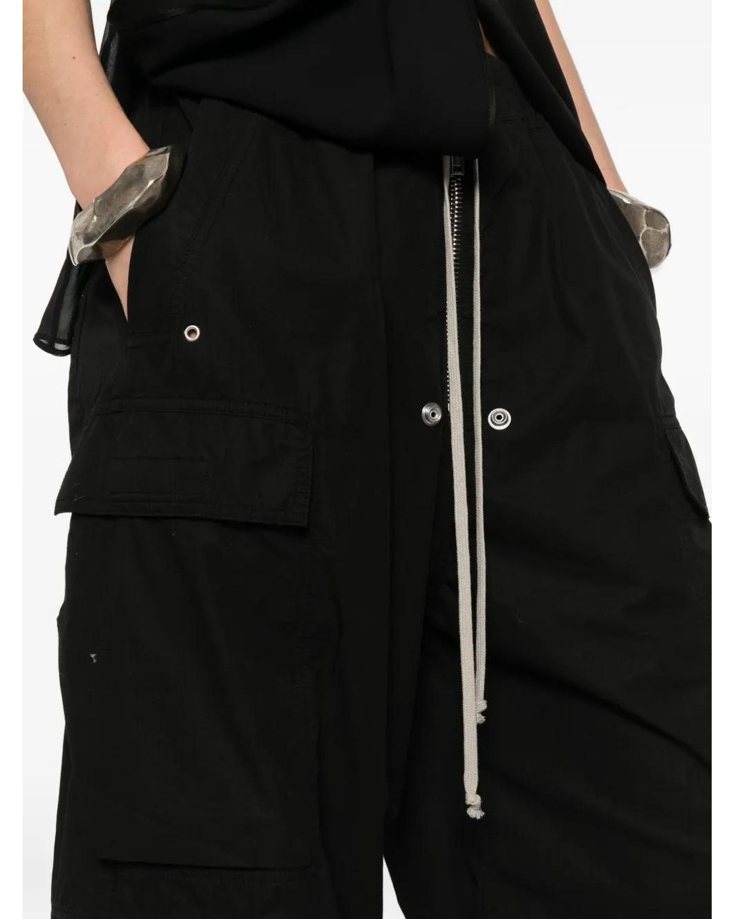 Rick Owens Black Drkshdw Cargo Denim Jeans
