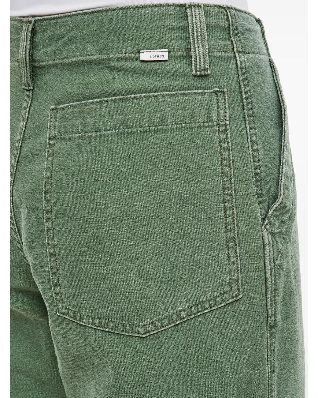 Mother Green Jeans Mit Logo-Patch