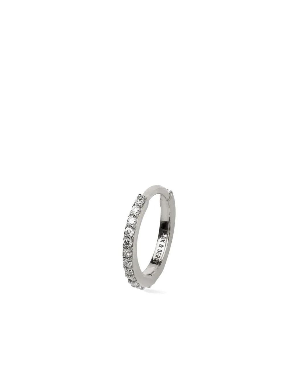Lark & Berry White 14Kt Large Modernist Diamond Hoop Earring
