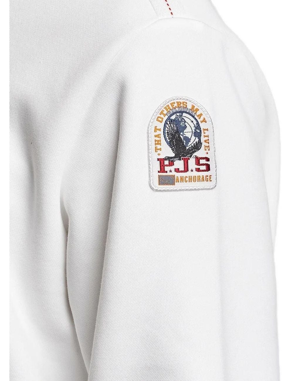 Parajumpers White Logo-Patch Sweatshirt for men