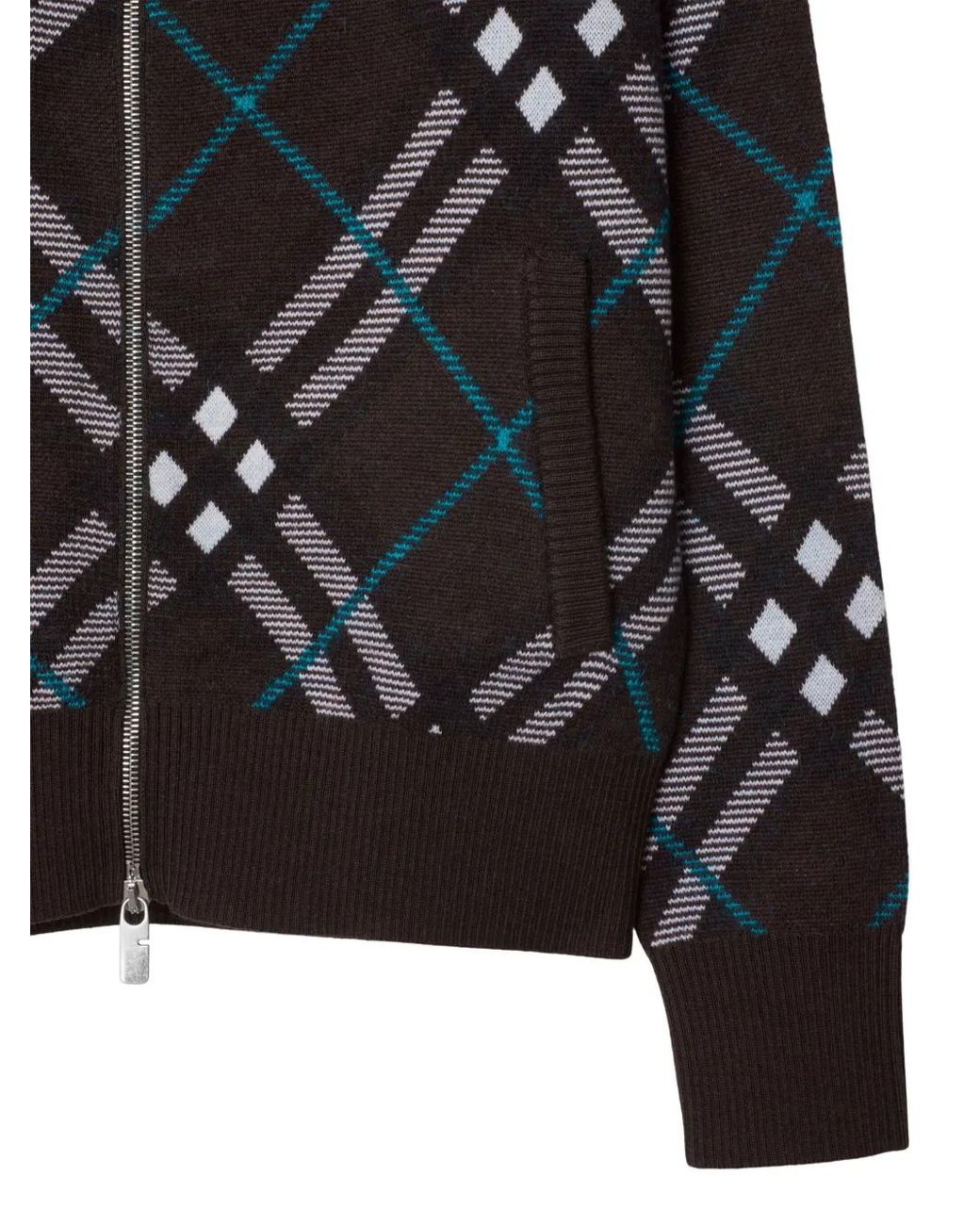 Burberry Black Check Track Jacket