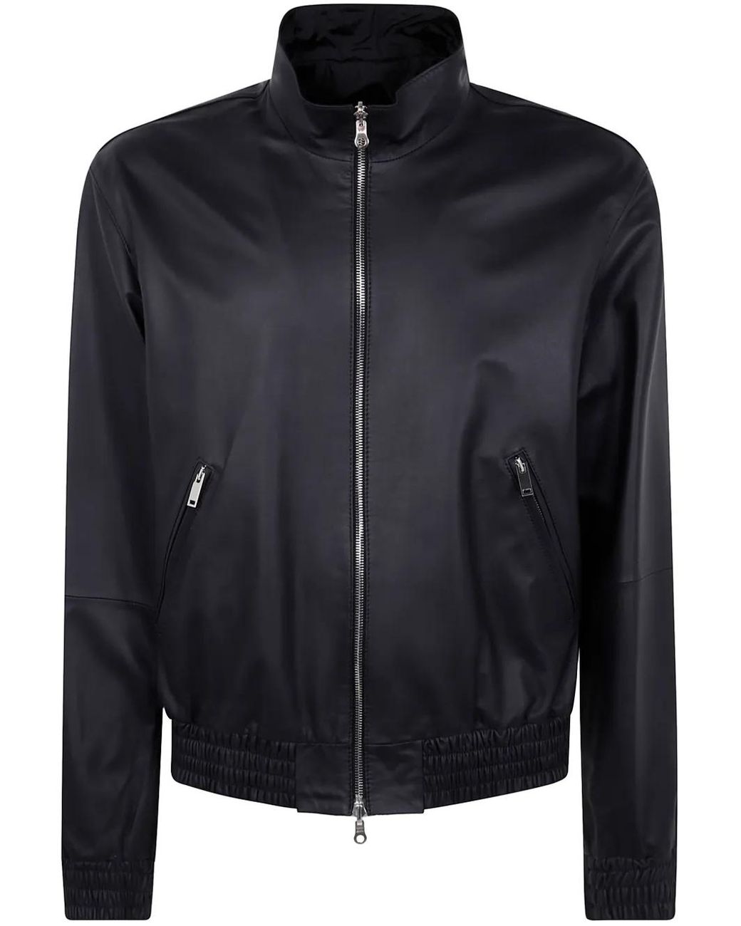 Desa Klassische Lederjacke in Black für Herren