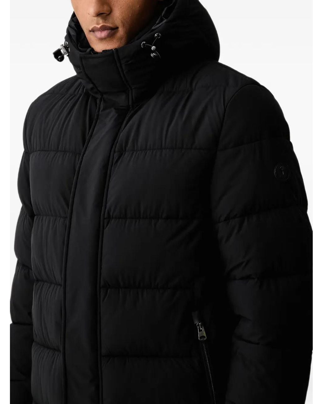Joop! Black Hooded Padded Coat for men