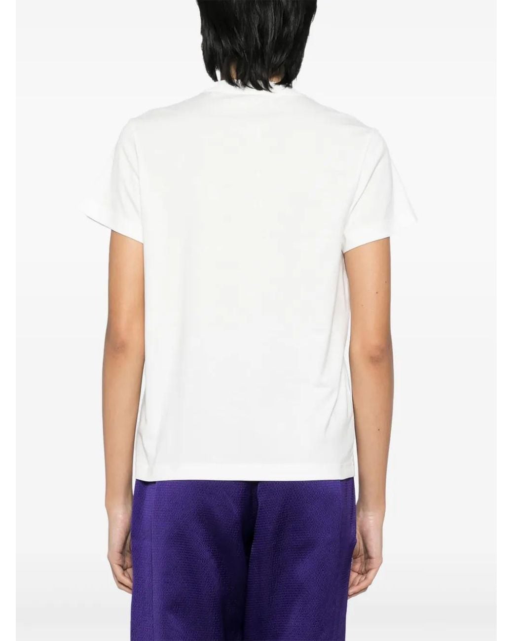 Y-3 White Logo-Print Cotton T-Shirt