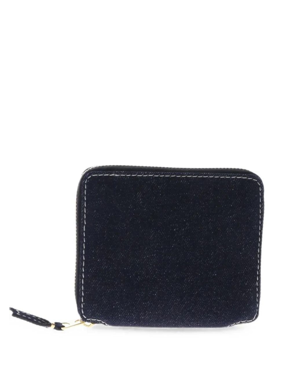Comme des Garçons Blue Denim Zip-Around Wallet for men