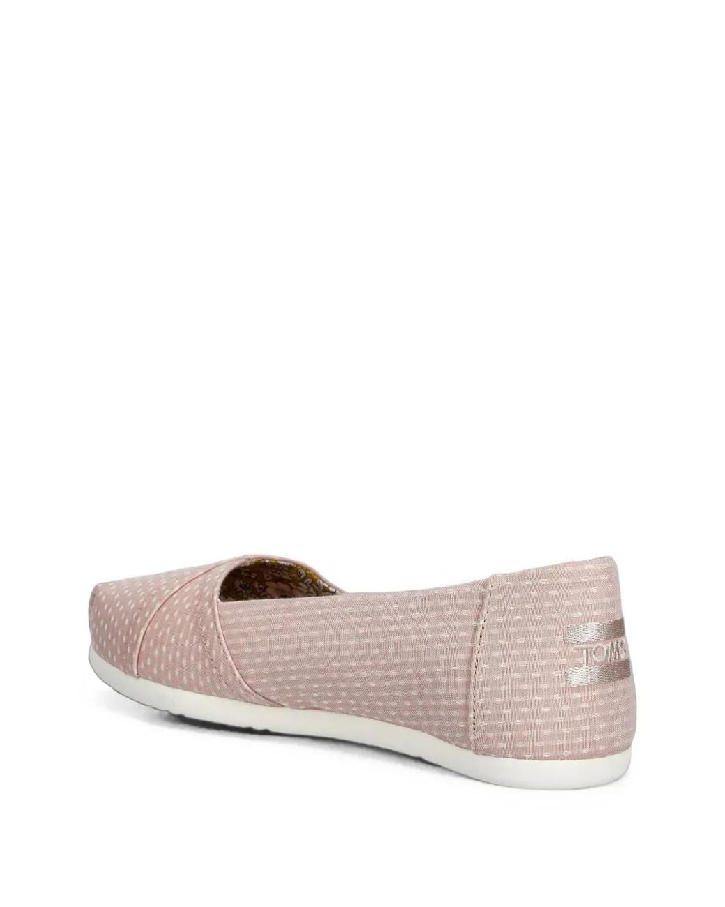 TOMS Pink Alpargata Polka-Dot Slip-On Ballet Flats