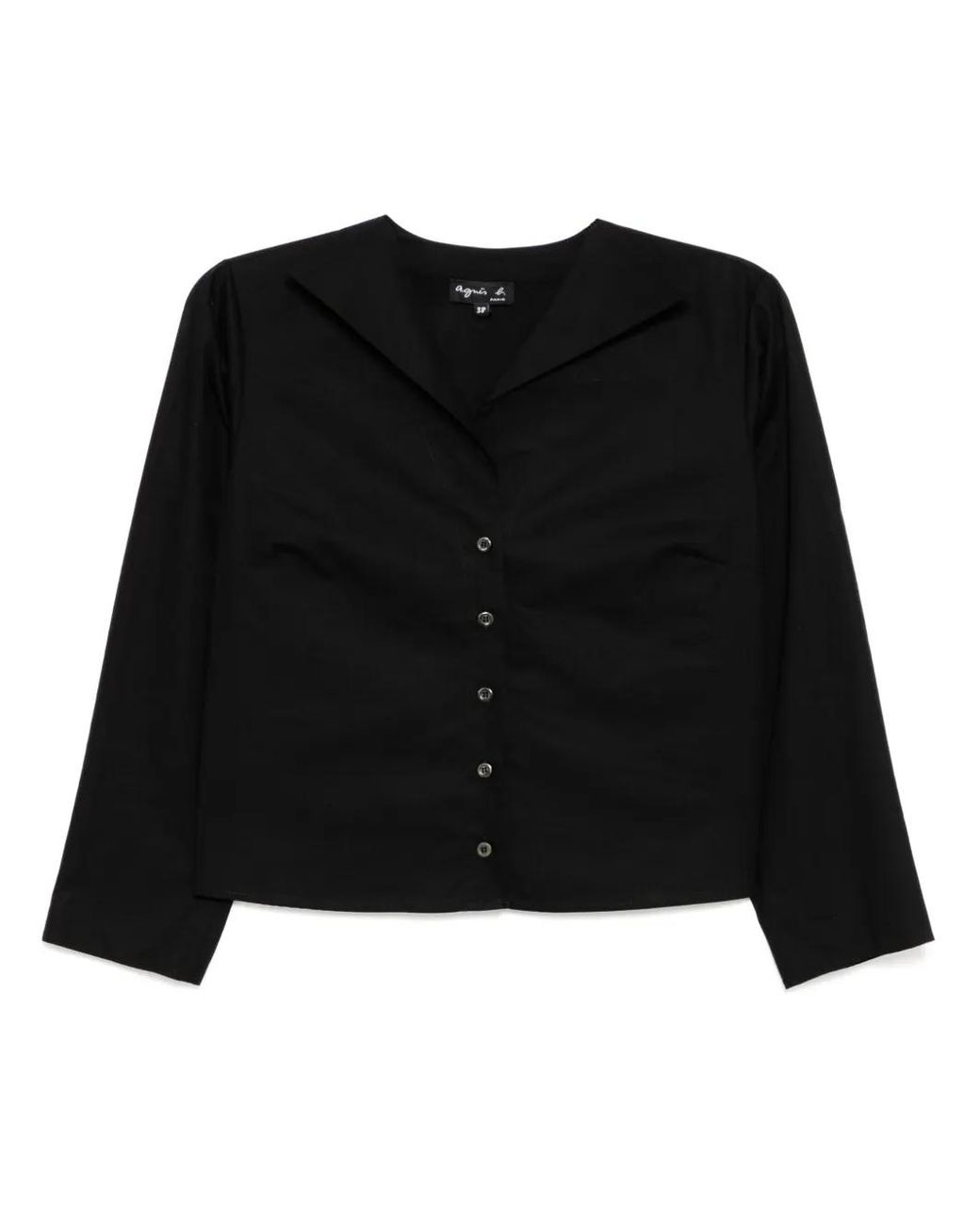 Agnes B. Black Buttoned Shirt