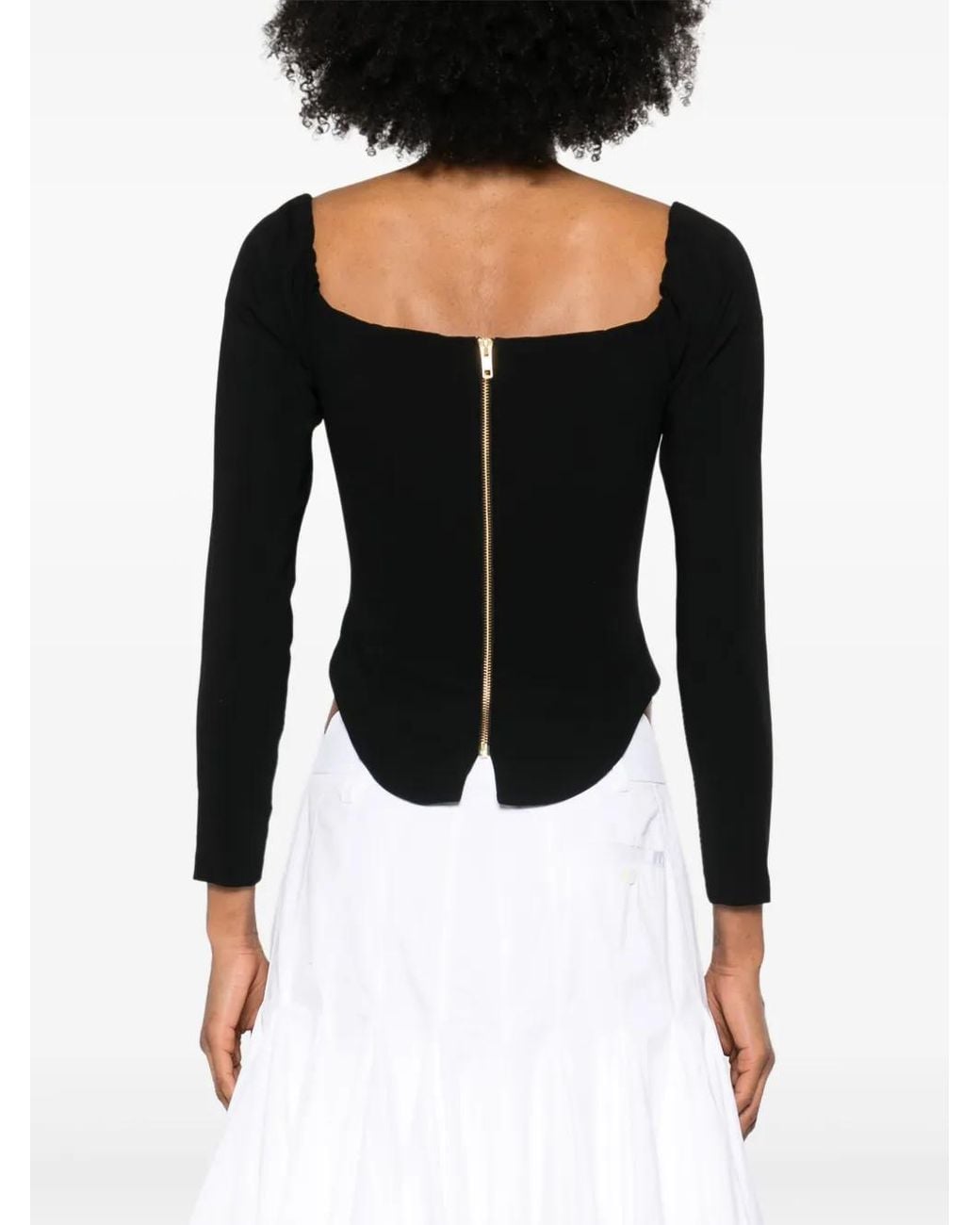 MOOS STUDIO Black Off-Shoulder Top