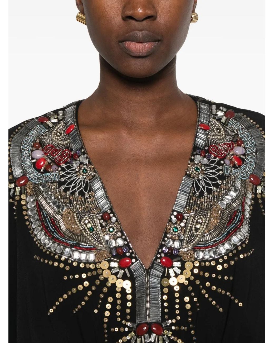 Emilio Pucci Black Embroidery-Embellished Mini Dress