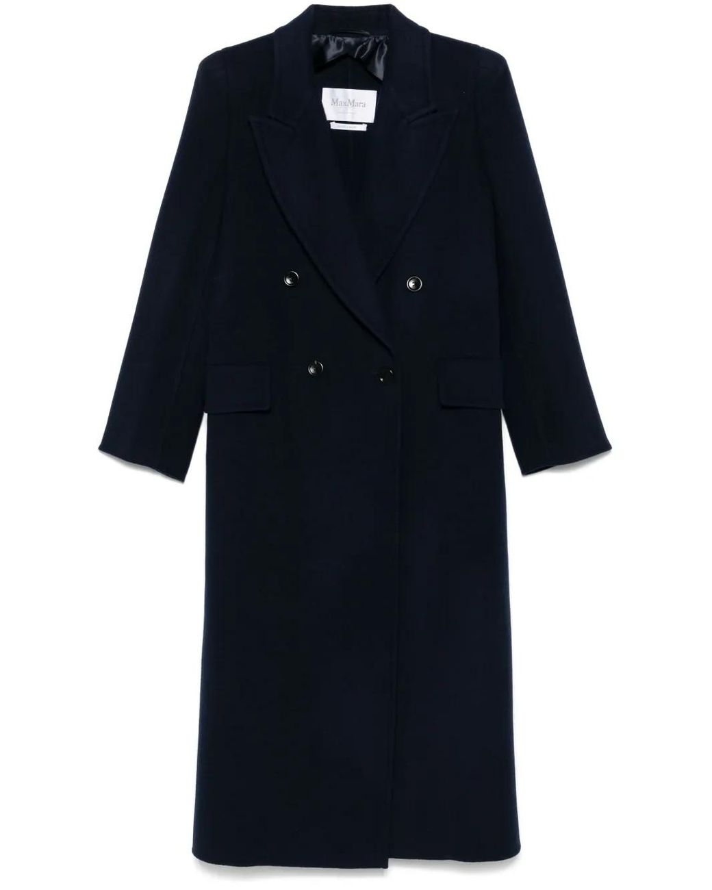 Max Mara Albania Jas Met Dubbele Rij Knopen En Puntige Revers in het Blue