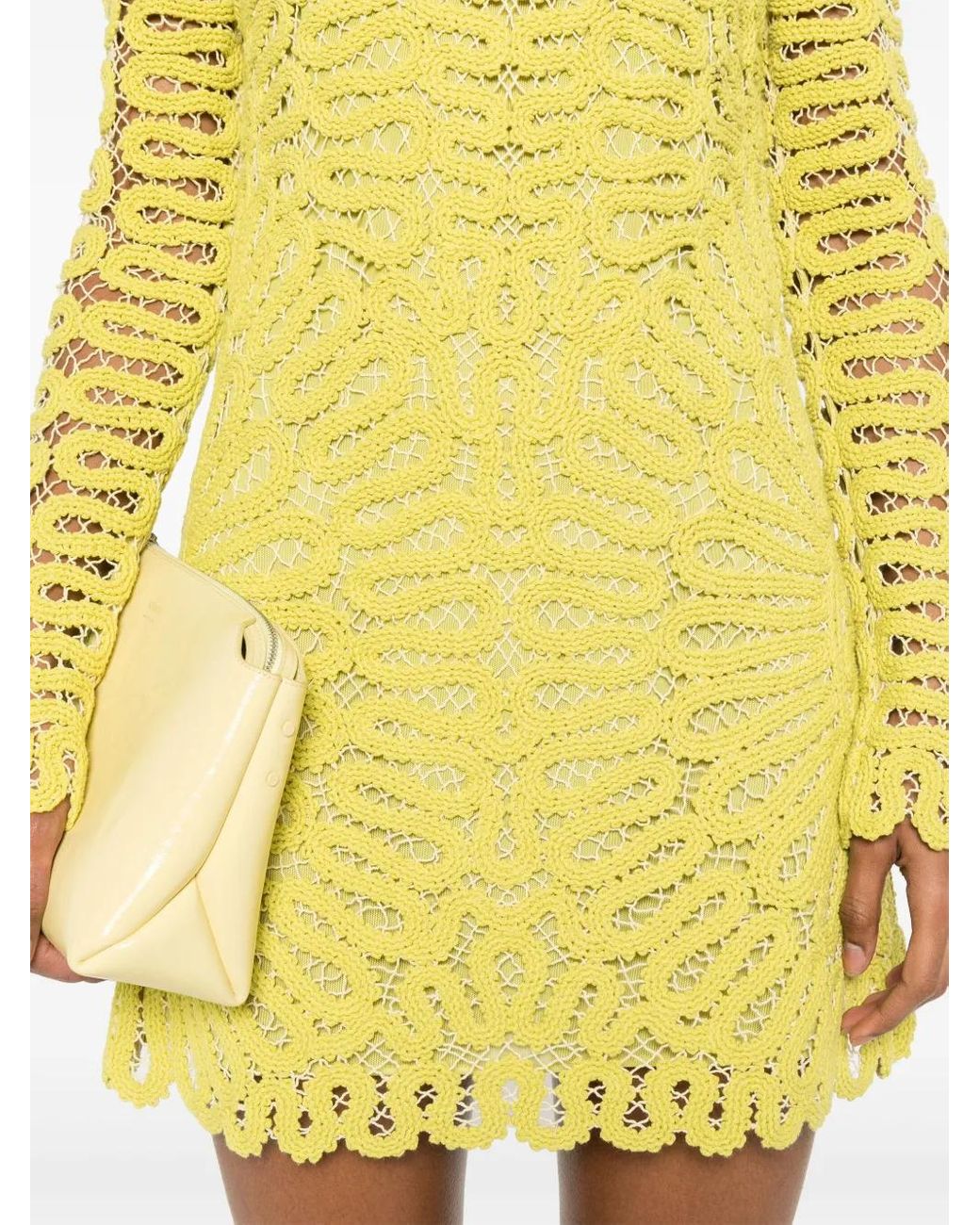 Jonathan Simkhai Yellow Mccall Mini Dress