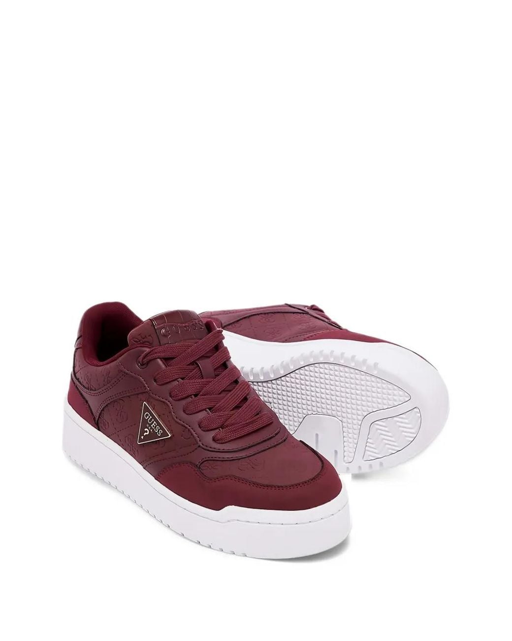 Guess Purple Baskets Miram9 À Logo Embossé