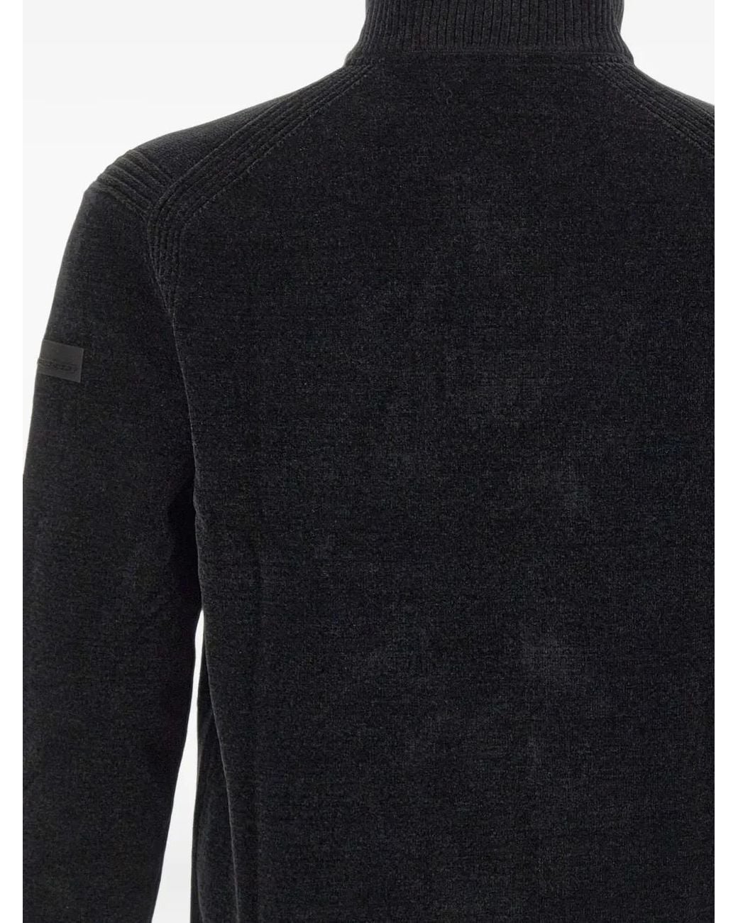Rrd Blue Half-Zip Chenille Sweater for men
