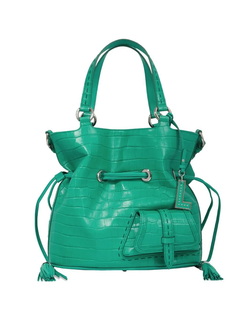 Lancel Green Premier Flirt Tote Bag